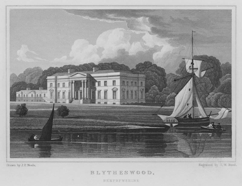 Blytheswood, Renfrewshire (gravering) av Thomas Hosmer Shepherd