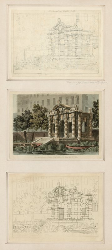 Buckingham Stairs Water Gate, fra elven av Thomas Hosmer Shepherd