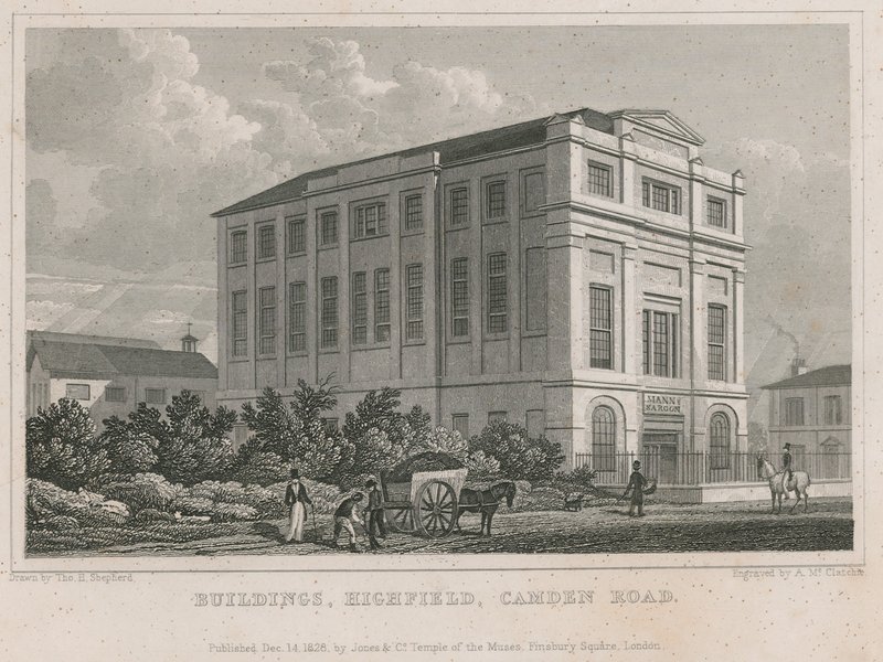Bygninger i Highfield på Camden Road av Thomas Hosmer Shepherd
