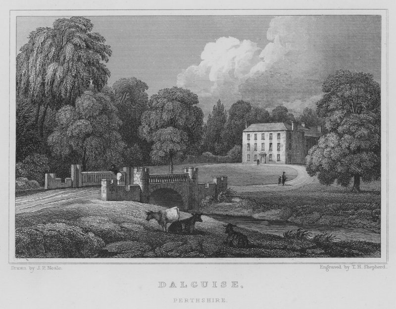 Dalguise, Perthshire (gravering) av Thomas Hosmer Shepherd
