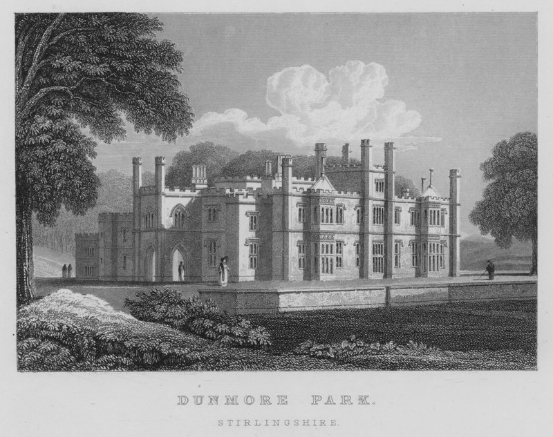 Dunmore Park, Stirlingshire (gravering) av Thomas Hosmer Shepherd