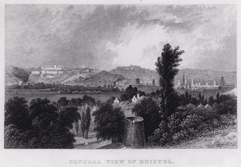 Generelt syn på Bristol (gravering) av Thomas Hosmer Shepherd