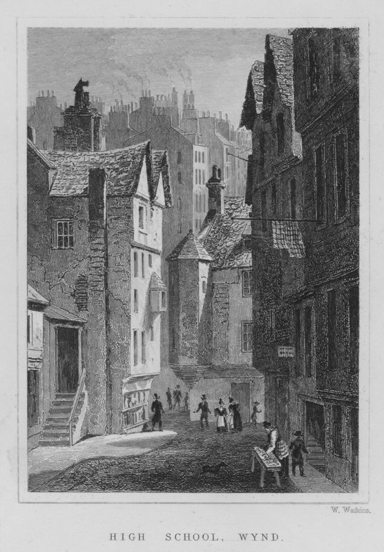 Videregående skole, Wynd (gravering) av Thomas Hosmer Shepherd