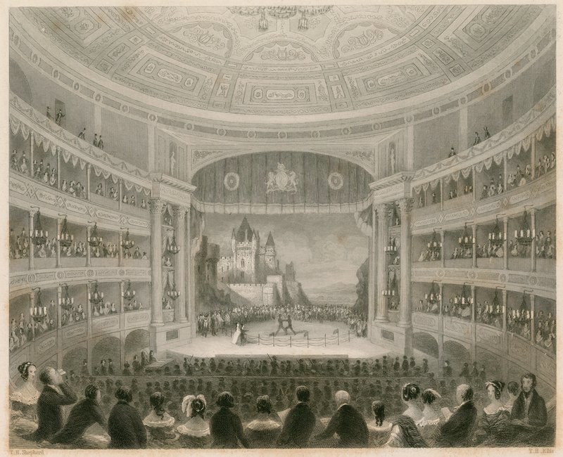 Innvendig utsikt over Drury Lane Theatre, London av Thomas Hosmer Shepherd