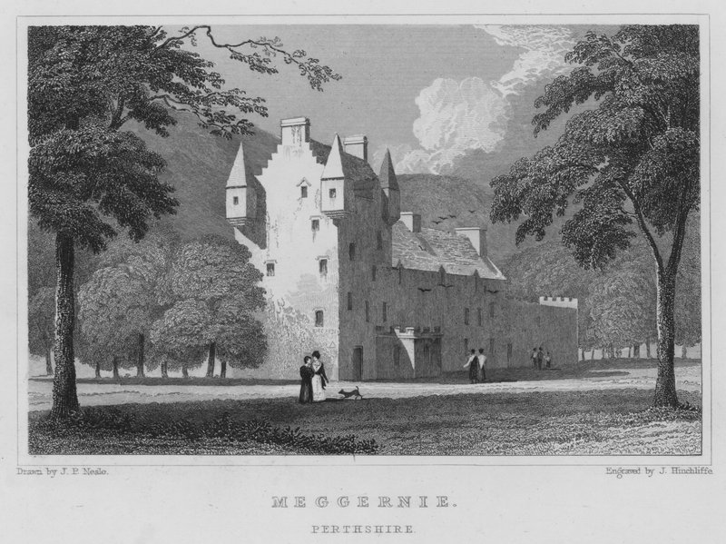 Meggernie, Perthshire (gravering) av Thomas Hosmer Shepherd