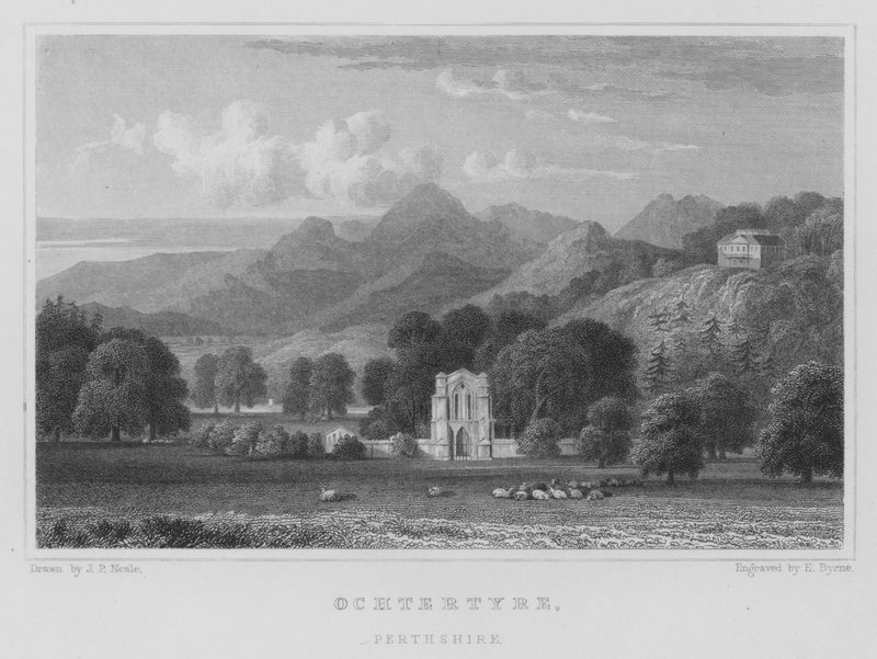 Ochtertyre, Perthshire (gravering) av Thomas Hosmer Shepherd