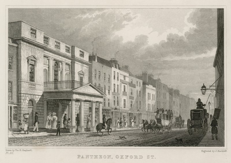 Pantheon, Oxford Street, London av Thomas Hosmer Shepherd