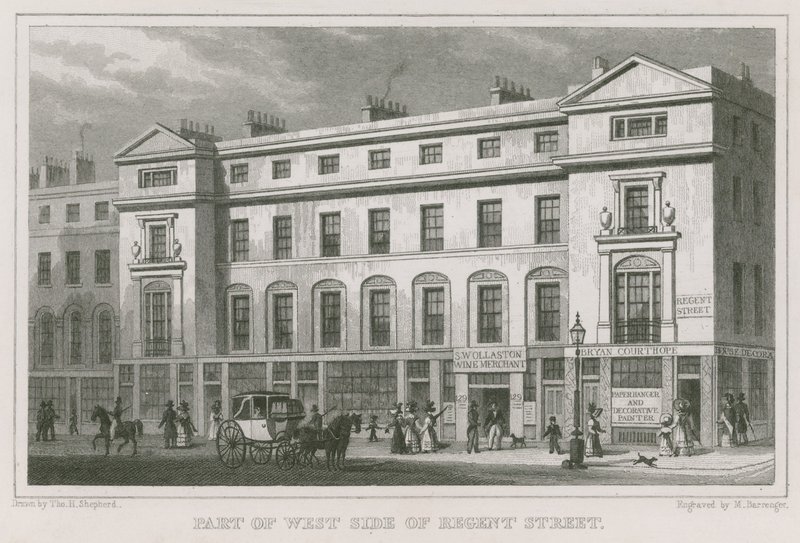 En del av vestsiden av Regent Street, London av Thomas Hosmer Shepherd