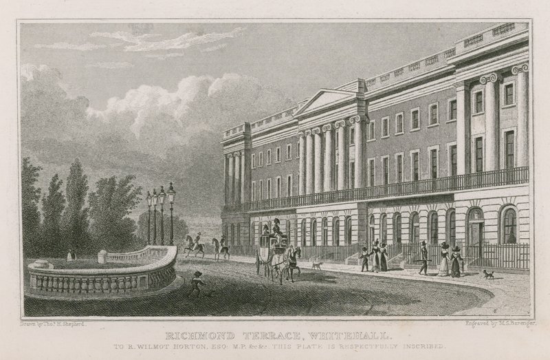 Richmond Terrace i Whitehall av Thomas Hosmer Shepherd