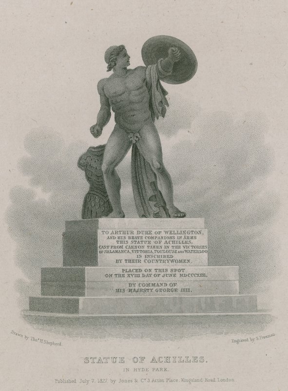 Statue av Achilles i Hyde Park, London av Thomas Hosmer Shepherd