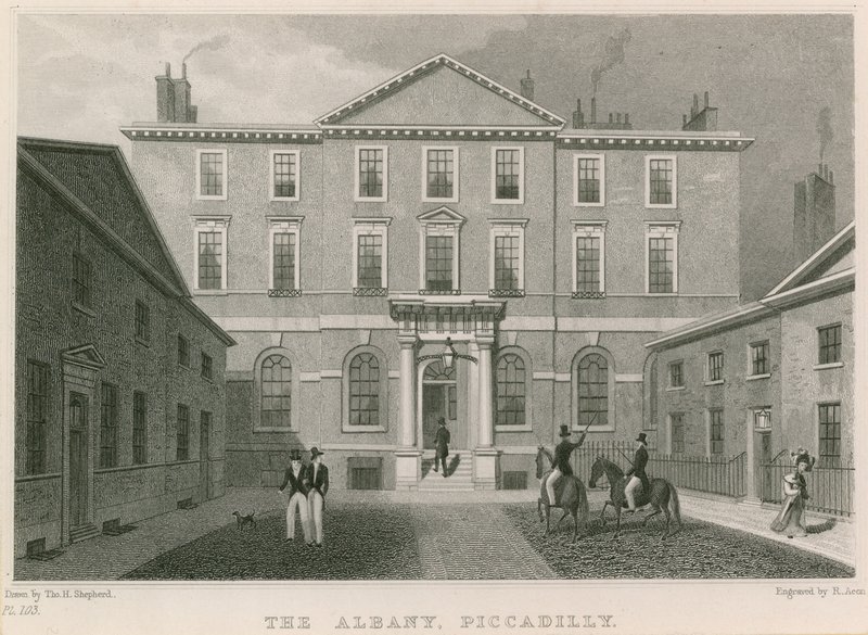 The Albany, Piccadilly, London av Thomas Hosmer Shepherd