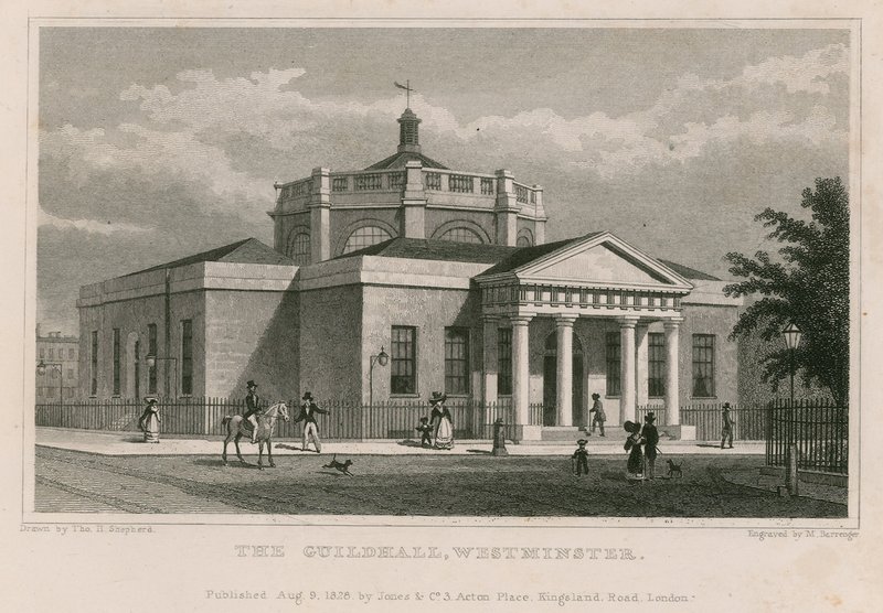 The Guildhall, Westminster, London av Thomas Hosmer Shepherd