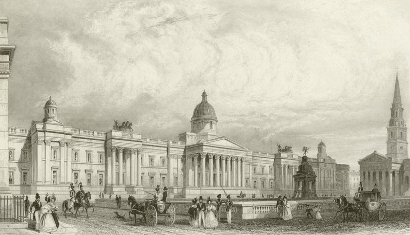 The New National Gallery, Trafalgar Square, London av Thomas Hosmer Shepherd