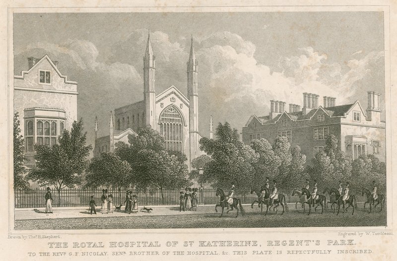 The Royal Hospital of St Katherine, Regent's Park, London av Thomas Hosmer Shepherd