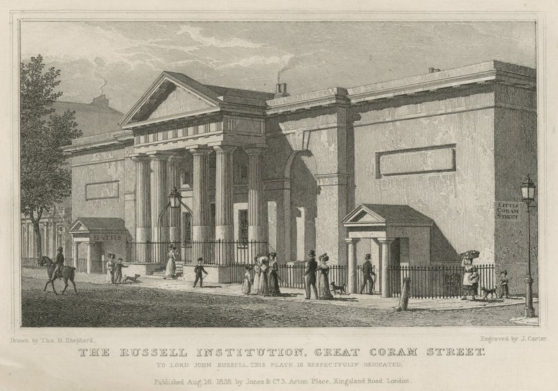 Russell Institution, Great Coram Street, London av Thomas Hosmer Shepherd