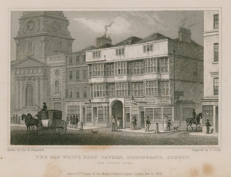 The White Hart, Bishopsgate Street av Thomas Hosmer Shepherd
