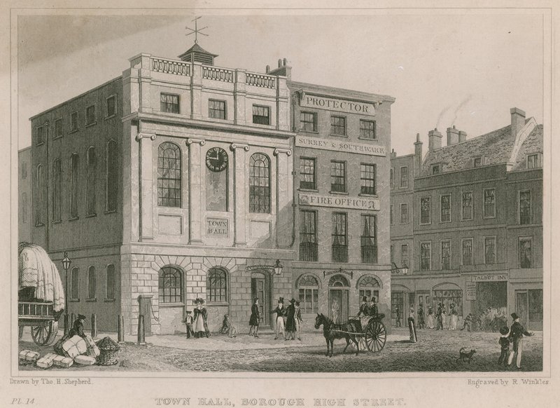 Rådhuset, Borough High Street, Southwark, London av Thomas Hosmer Shepherd