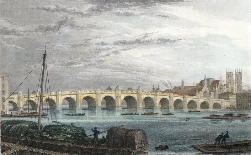Westminster Bridge, London av Thomas Hosmer Shepherd