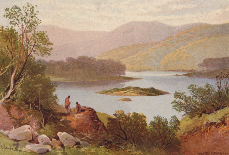 Killarney Lakes, Killarney (farge litho) av Thomas Leeson the Elder Rowbotham