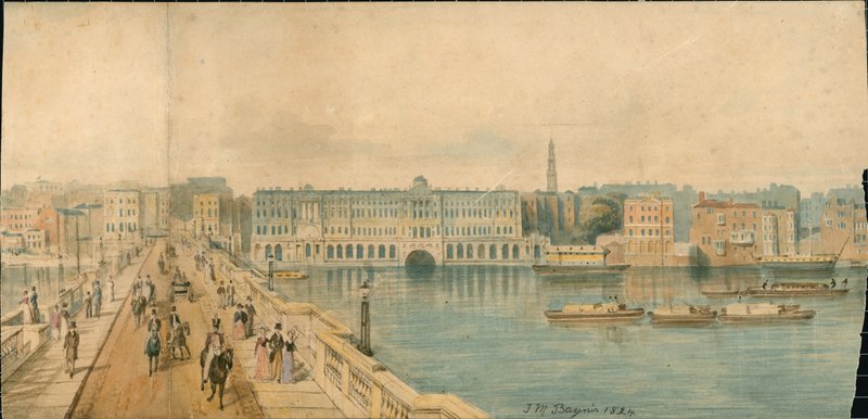 Panorama over Themsen, North Side, i 13 deler av Thomas Mann Baynes