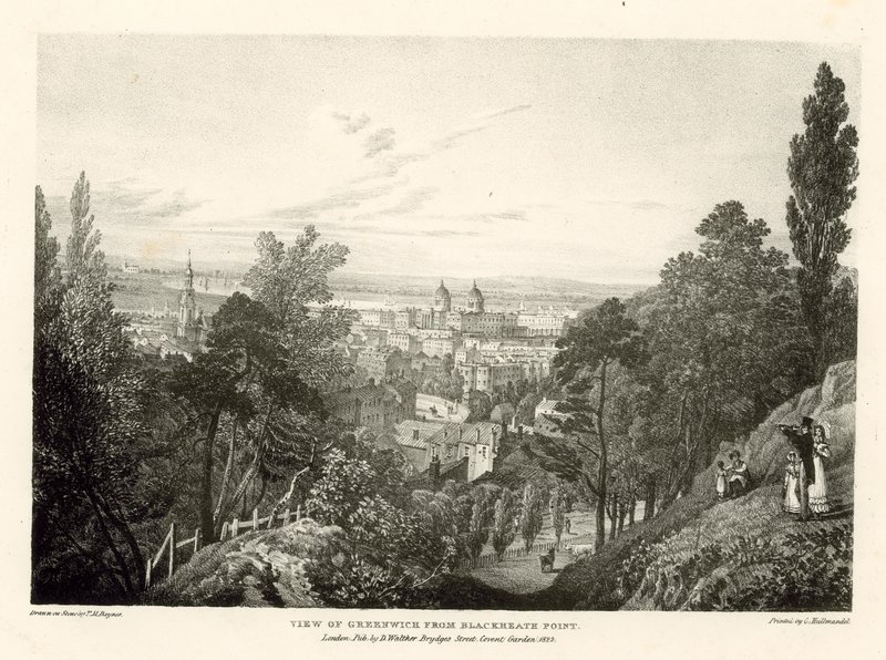 Utsikt over Greenwich fra Blackheath Point, London av Thomas Mann Baynes