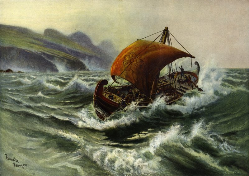 Fønikere på besøk i Old England av Thomas Marie Madawaska Hemy