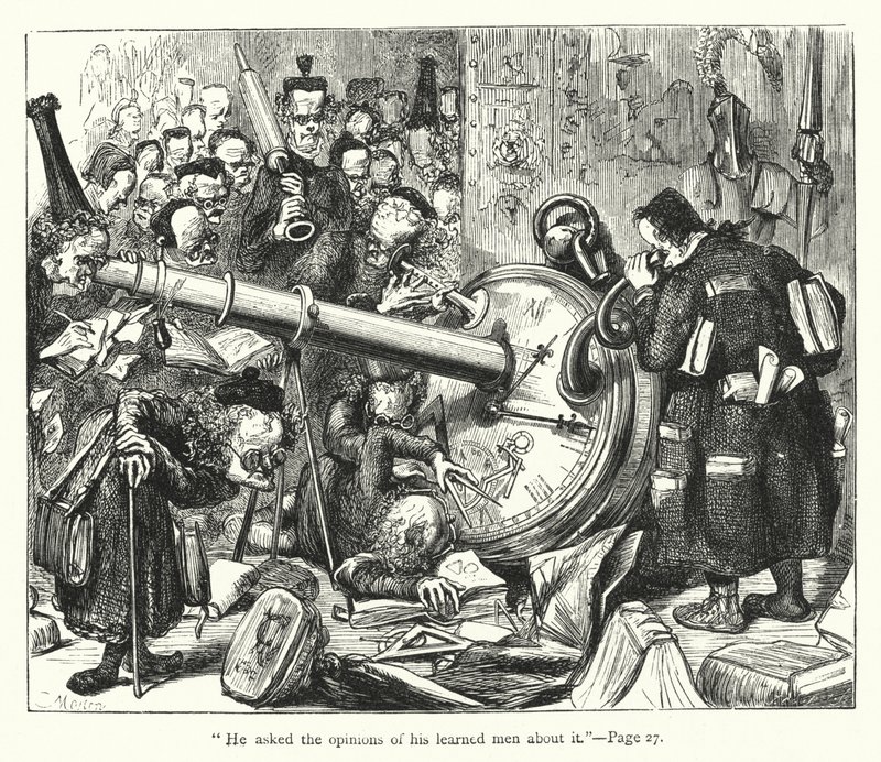 Illustrasjon for Gulliver's Travels av Jonathan Swift (gravering) av Thomas Morten