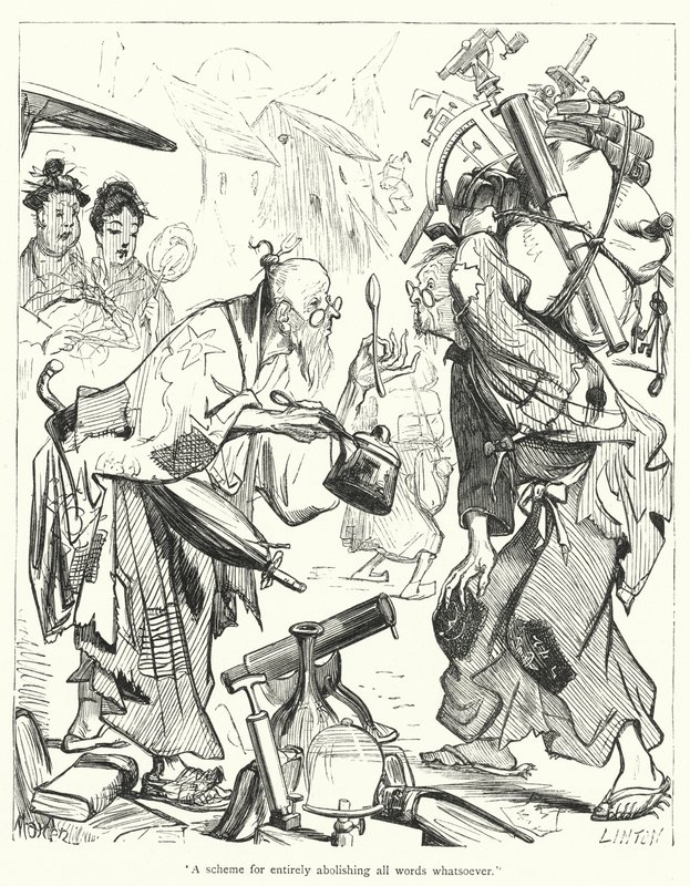 Illustrasjon for Gullivers reiser av Jonathan Swift (gravering) av Thomas Morten