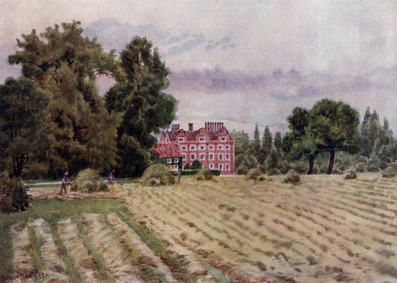 Kew Gardens: The Palace (farge litho) av Thomas Mower Martin