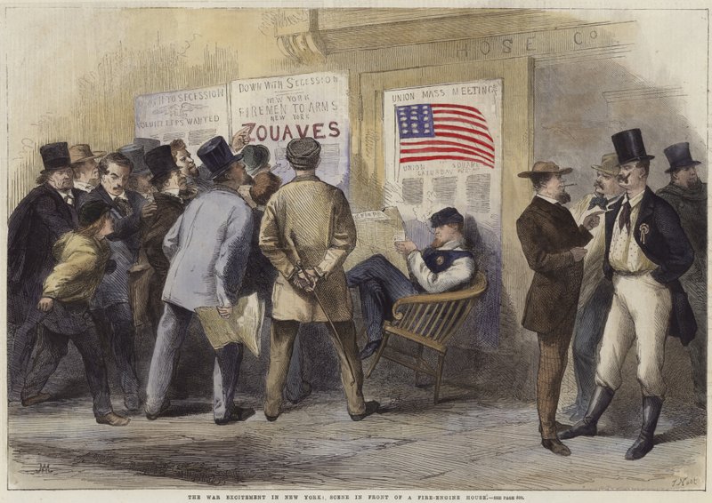 Krigsspenningen i New York av Thomas Nast