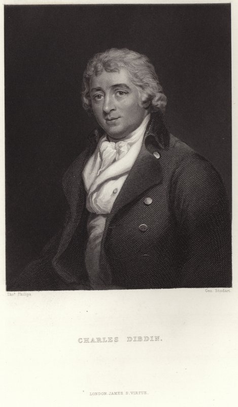 Portrett av Charles Dibdin av Thomas Phillips