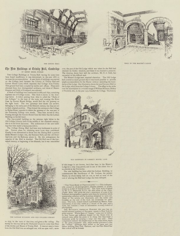 De nye bygningene i Trinity Hall, Cambridge av Thomas Raffles Davison