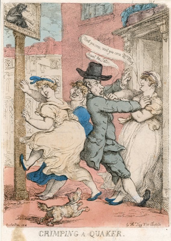 Krympe en Quaker av Thomas Rowlandson