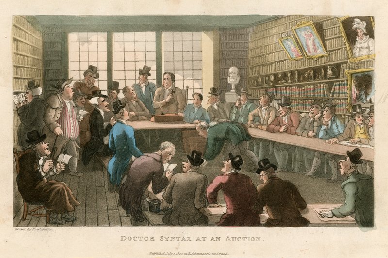 Doktorsyntaks på auksjon av Thomas Rowlandson