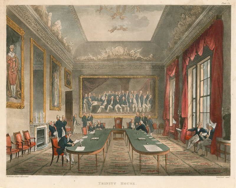 Interiøret i Trinity House av Thomas Rowlandson