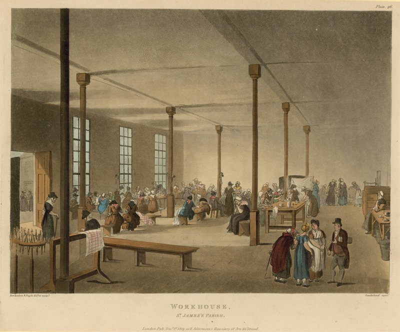 Interiør i et arbeidshus i St James