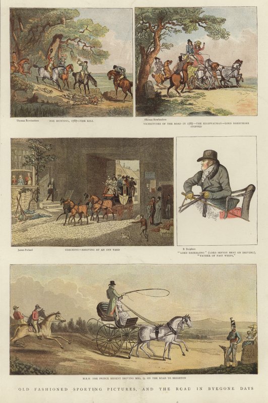 Serie med rytterillustrasjoner av Thomas Rowlandson