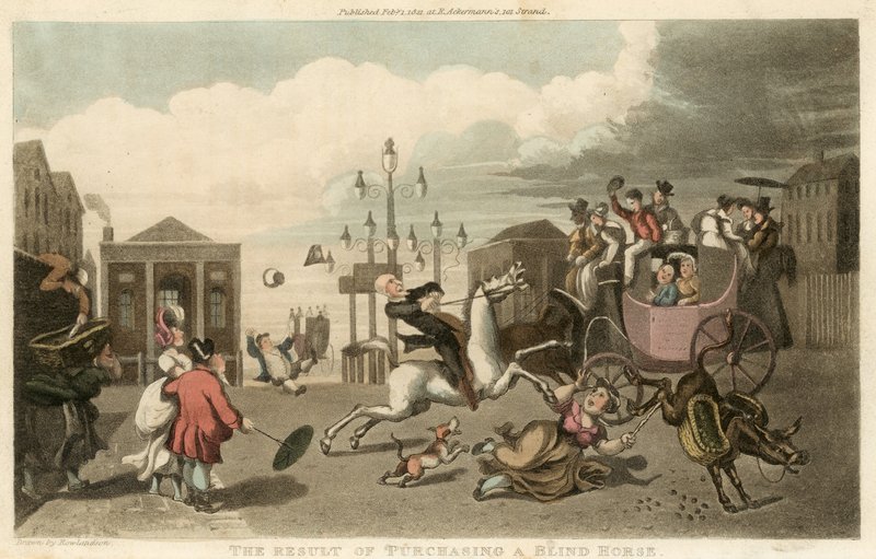 Resultatet av å kjøpe en blind hest av Thomas Rowlandson
