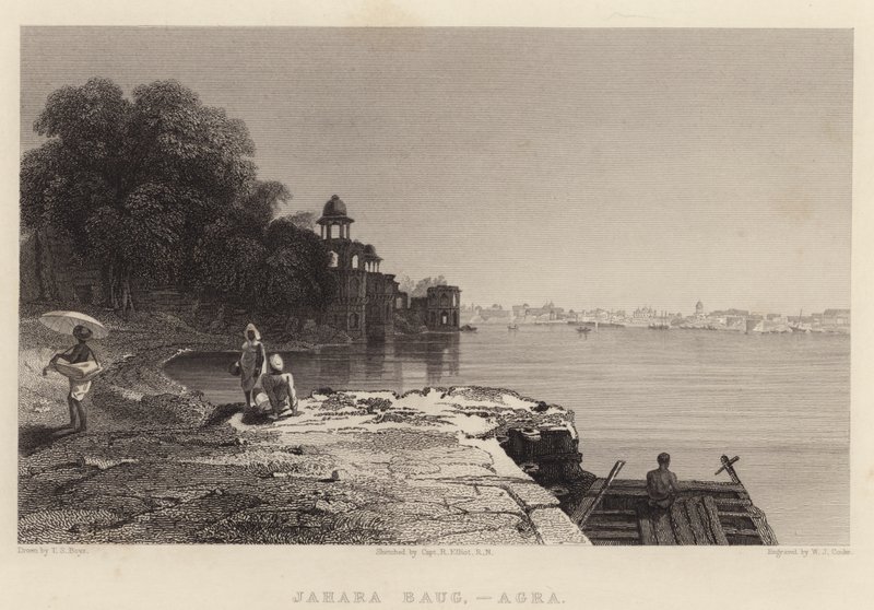 Jahara Baug, Agra (gravering) av Thomas Shotter Boys
