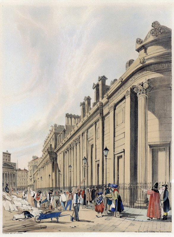 Banken ser mot Mansion House av Thomas Shotter Boys