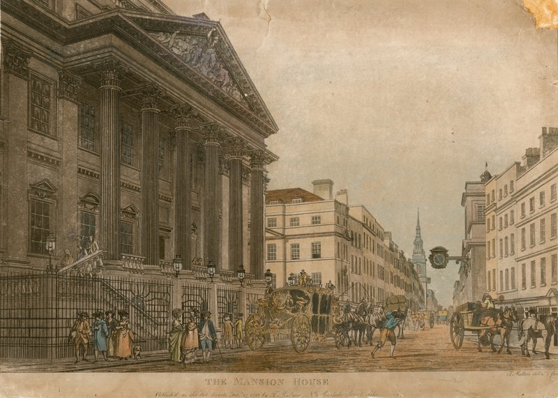 The Mansion House, London av Thomas Snr. Malton
