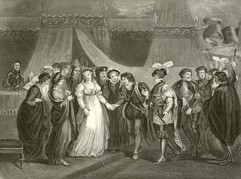 Katarina av Frankrike presentert for Henry V av England av Thomas Stothard