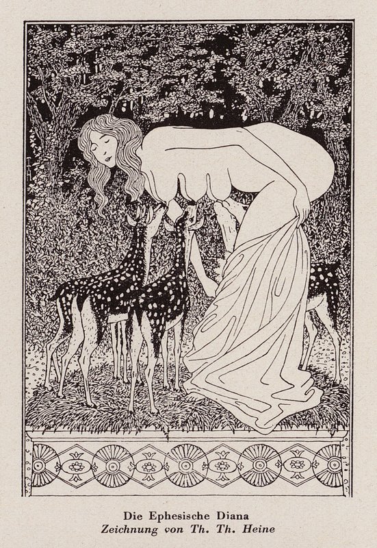 Efesiske Diana (litho) av Thomas Theodor Heine