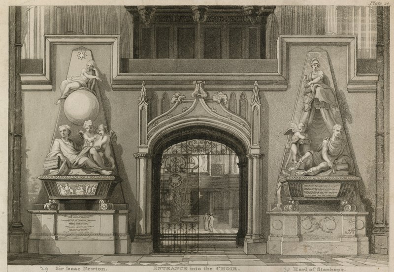 Inngang til koret, Westminster Abbey, London av Thomas Uwins