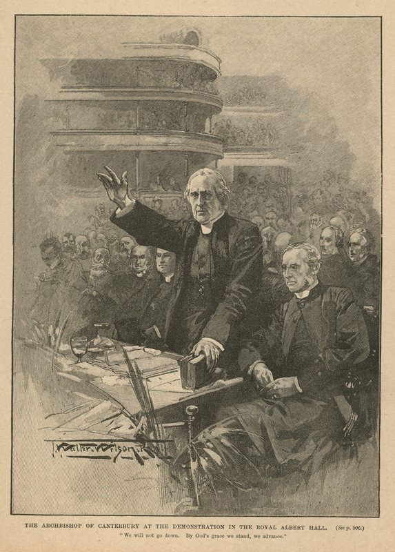 Erkebiskop av Canterbury ved demonstrasjonen i Royal Albert Hall av Thomas Walter Wilson