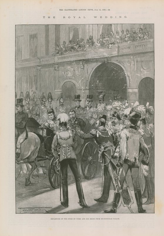 Avreise for hertugen av York og hans brud fra Buckingham Palace av Thomas Walter Wilson