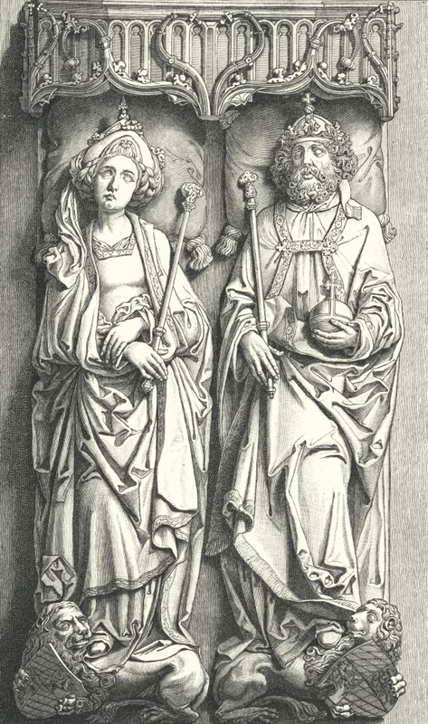 Graven til Henrik II, den hellige romerske keiseren, og Cunigunde av Luxembourg, Bamberg-katedralen, Tyskland av Tilman Riemenschneider