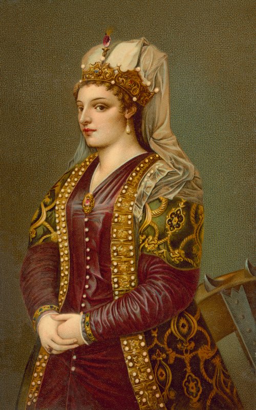 Portrett av Caterina Cornaro av Tiziano Vecelli