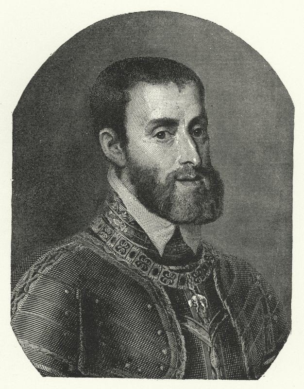 Charles V, den hellige romerske keiseren (gravering) av Titian (c.1488 1576) (after)