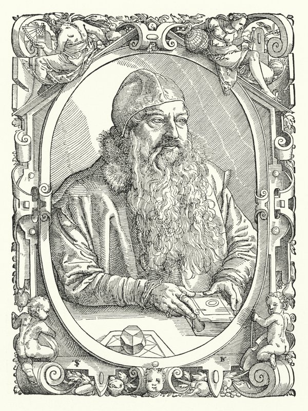 Stephan Brechtl , tysk matematiker fra 1500-tallet av Tobias Stimmer